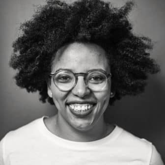 Black and white photo of Berhan Taye