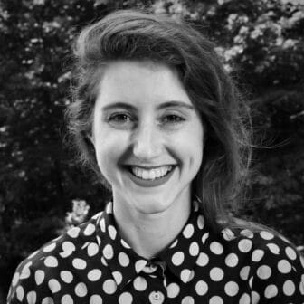 black and white photograph of Hannah Lucal