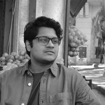 black and white photograph of Nilesh Christopher