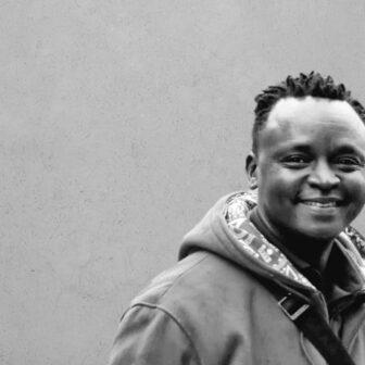 black and white photograph of Mohamed Kimbugwe