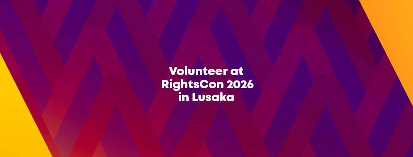 Volunteer at RightsCon 2026 in Lusaka, Zambia